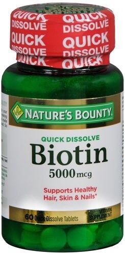 NATURE'S BOUNTY QUICK DISSOLVE BIOTIN 5000MCG 60 COUNT