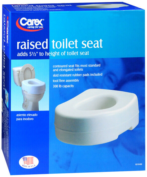 TOILETSEAT RAISED FITS MOST