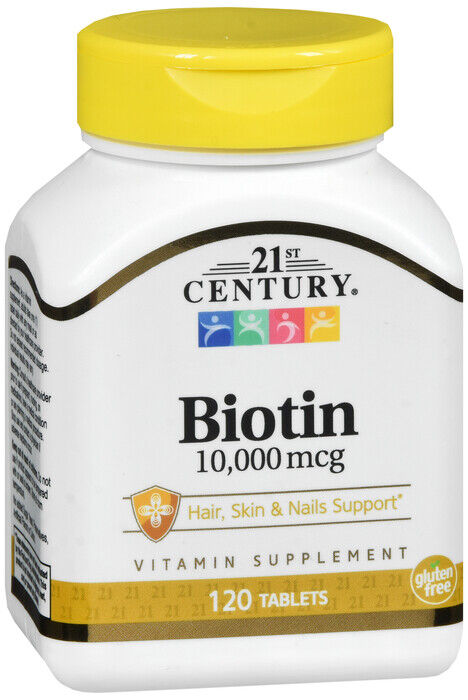 21st Century Biotin 10000 mcg Tablets 120 count  X 2 BOTTLES