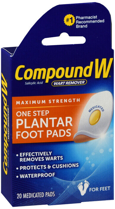 COMPOUND W ONE STEP PAD FOR FEET 20CT  PLANTAR FOOT PADS