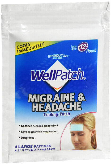 WELLPATCH MIGRAINE COOLING PATCH 4CT