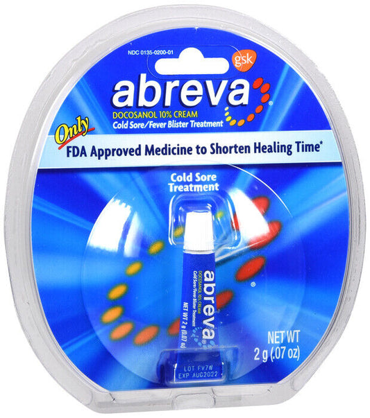 ABREVA CREAM 2GM   docosanol TOPICAL CREAM (G) 10 %