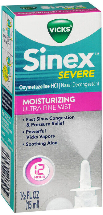 VICKS SINEX  SEVERE MOISTURE 12HR ULTRA/FINE SPRAY .5OZ