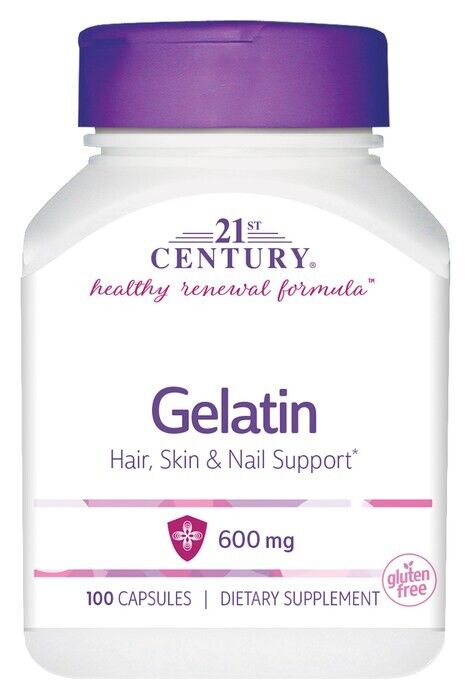 21st Century Gelatin 600mg, 100 Capsules