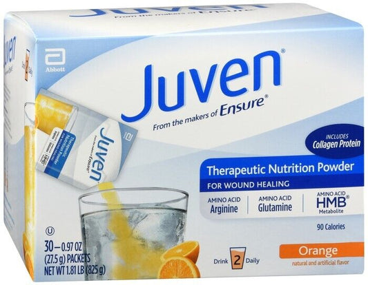 Juven Orange Flavor Therapeutic Nutrition Wound Healing 30 pks