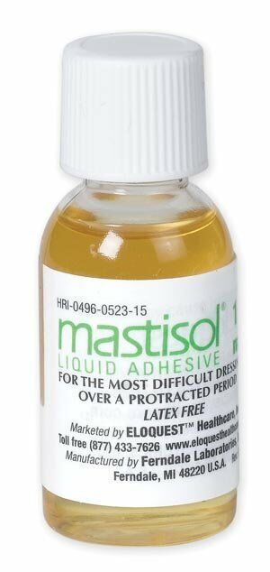 Mastisol Liquid Medical Adhesive Clear Non Irritating Non STICK Sterile 15ml X 2