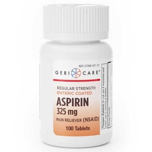 ASPIRIN 325MG ENTERIC TAB 100CT GERI-CARE