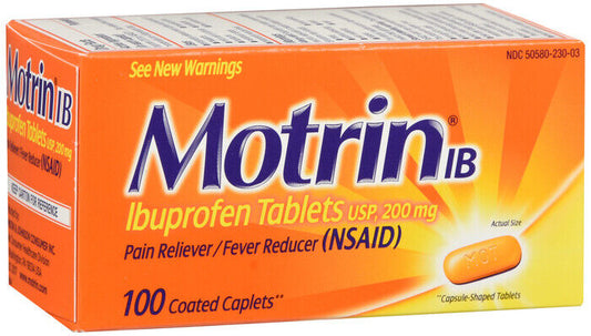 MOTRIN IBUPROFEN CAPLET 100 CT