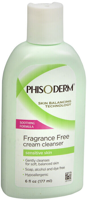 PHISODERM FRAGRANCE FREE CREAM CLEANSER SENSITIVE SKIN 6 OZ