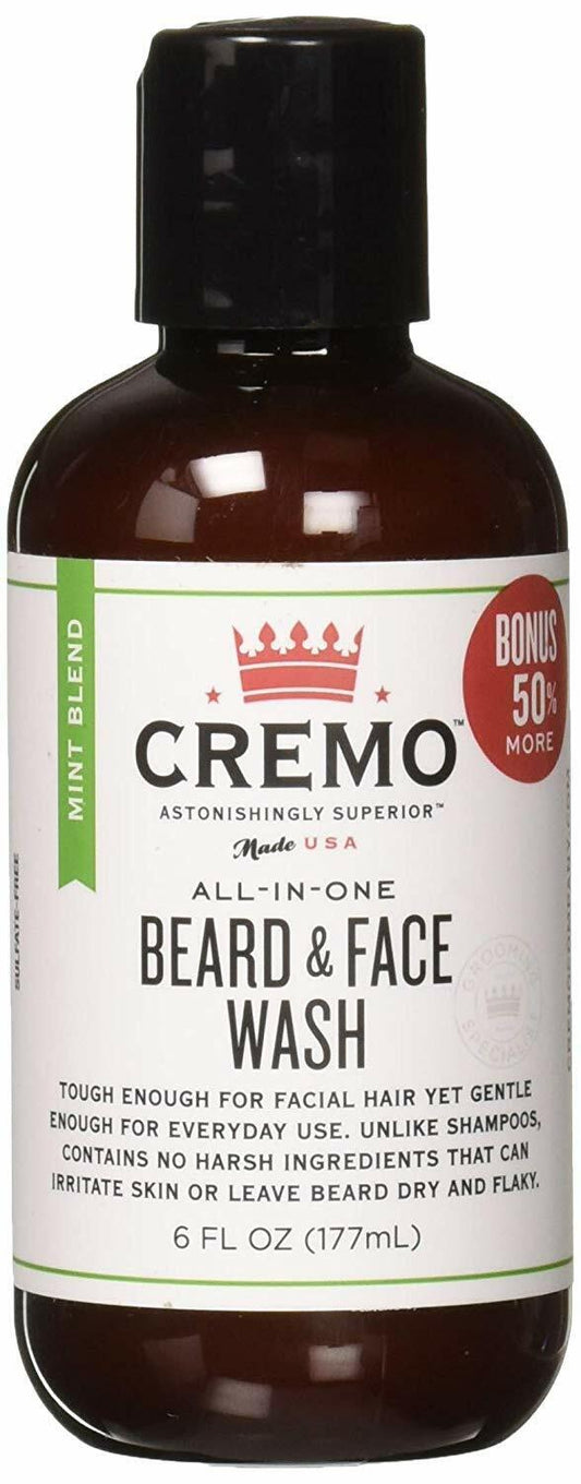 CREMO BEARD FACE WASH MINT SOAP 6OZ