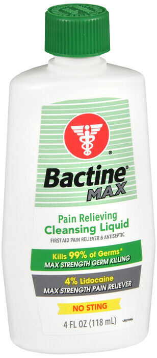 Bactine First Aid Antiseptic / Pain Reliever NO STING! 4oz