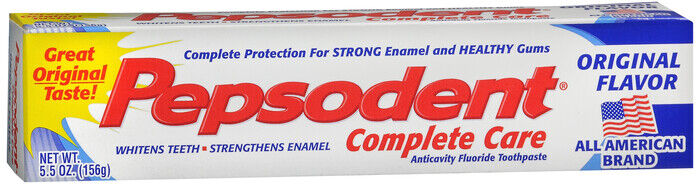 Pepsodent Complete Care Anticavity Fluoride Toothpaste Original 5.5 Oz 6 Pack