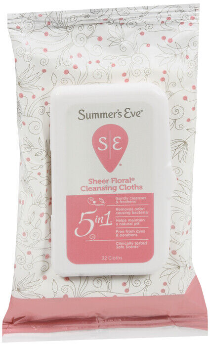 SUMMERS EVE CLEANSING CLOTH FLORAL 32CT