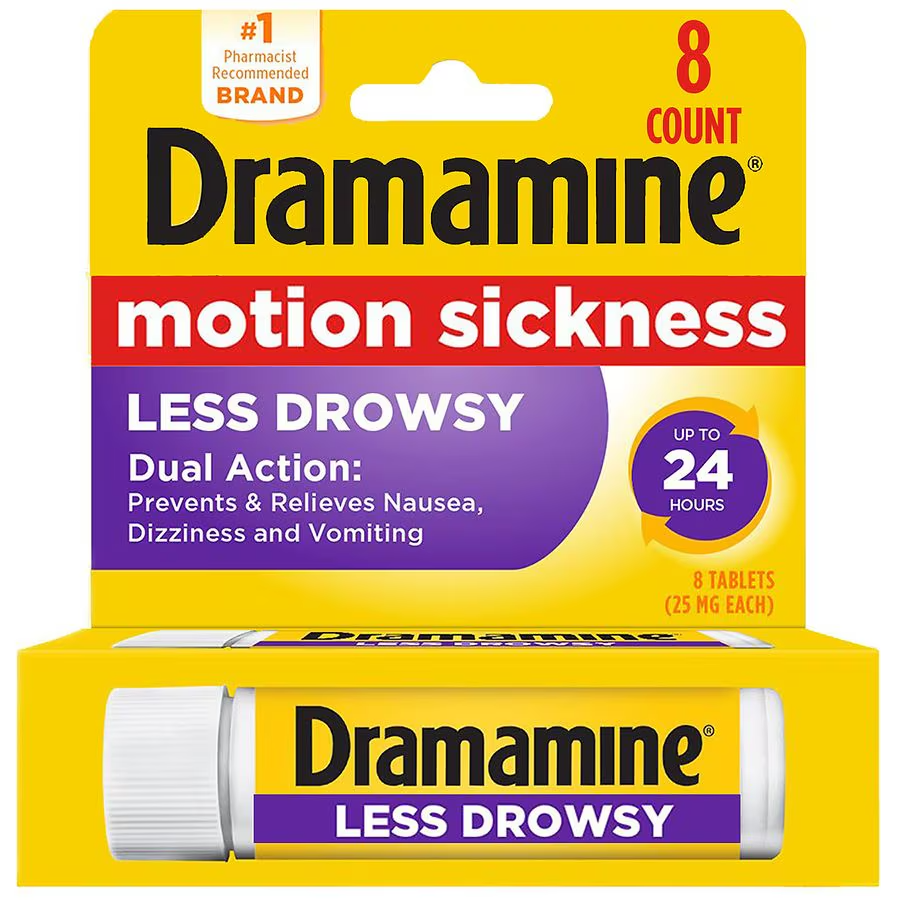 DRAMAMINE LESS DROWSY TABLET 8CT