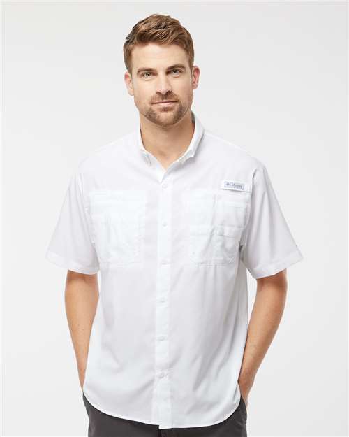 Columbia Short Sleeve Shirt, Ripstop Men’s PFG Tamiami II 128705