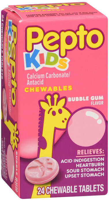 PEPTO BISMOL CHILDRENS CHEWTAB BUBBLEGUM 24 CT