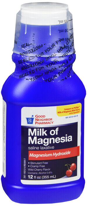 GNP MILK OF MAGNESIA CHERRY LIQ 12OZ magnesium hydroxide 400 MG/5ML