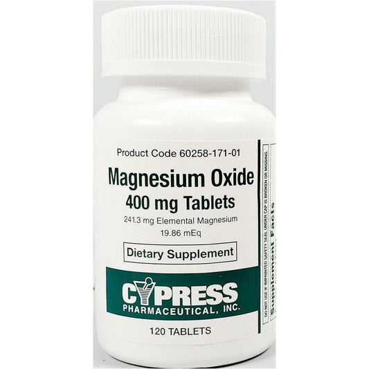 MAGNESIUM OXIDE 400 MG 120 TABLETS BY CYPRESS