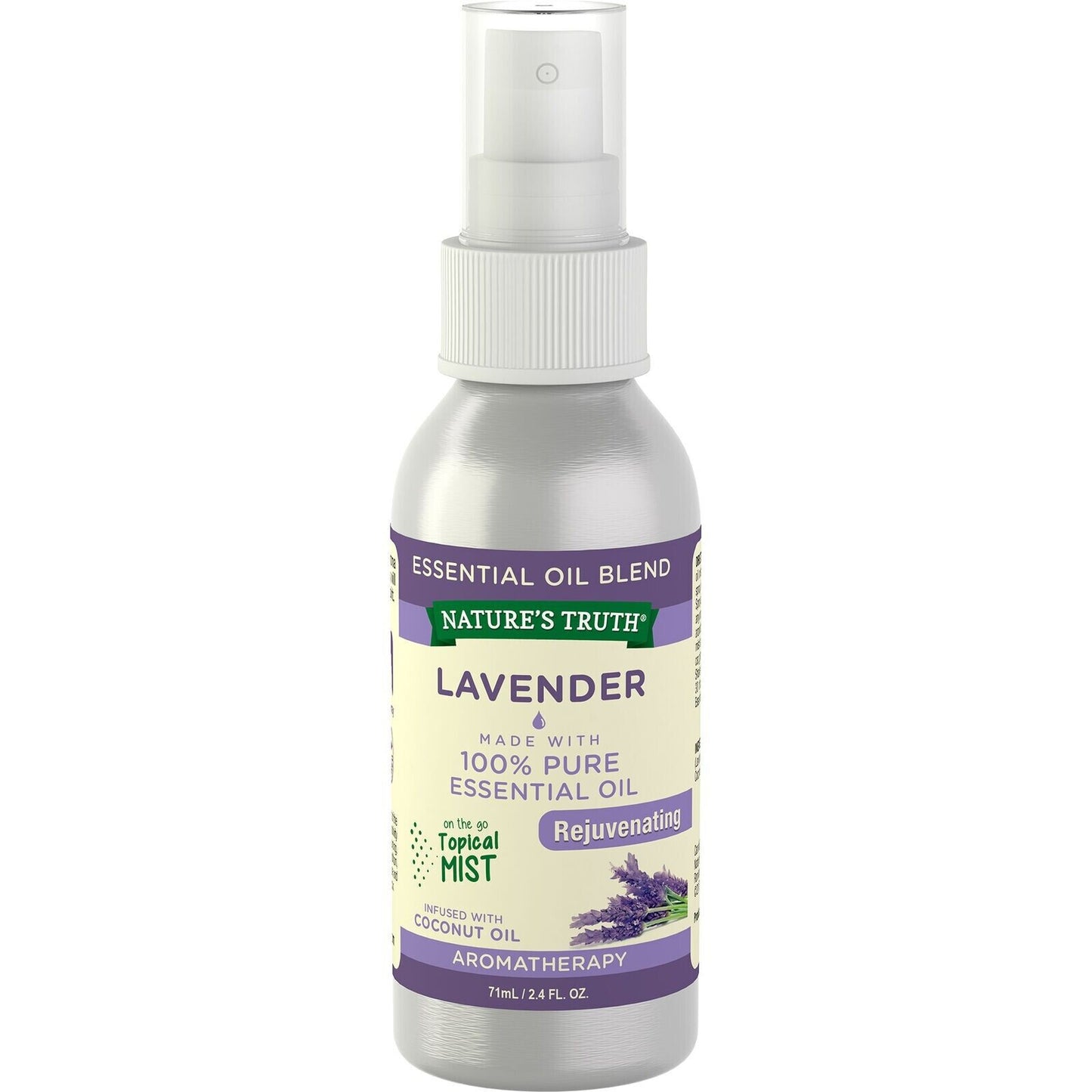 Nature's Truth Lavender Rejuvenating Essential Oil Blend Hydrating Mist 2.4 Oz