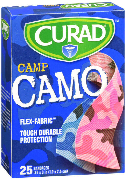 CURAD BANDAGE KIDS CAMP CAMO PK 1SZ 25CT