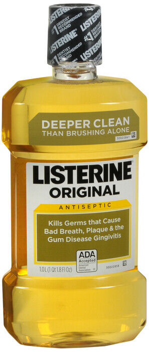 Listerine Antiseptic Mouthwash Original 1 Liter  x 2 bottles