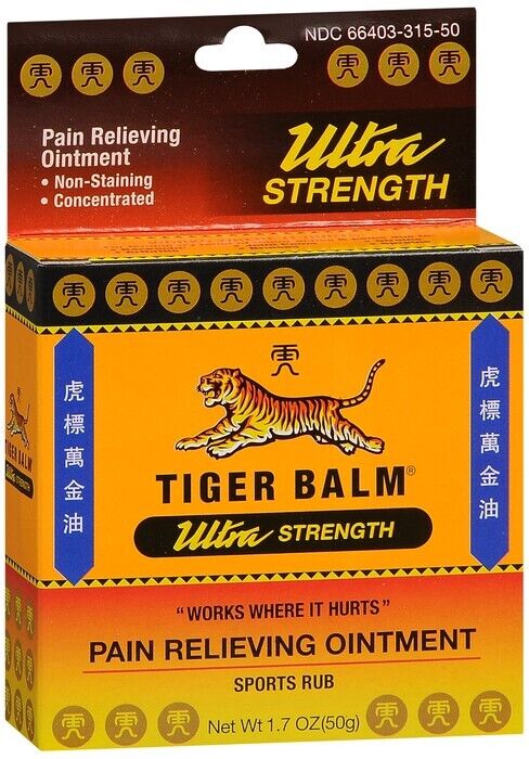 Tiger Balm Pain Relieving Ointment Sports Rub  Ultra (50g)