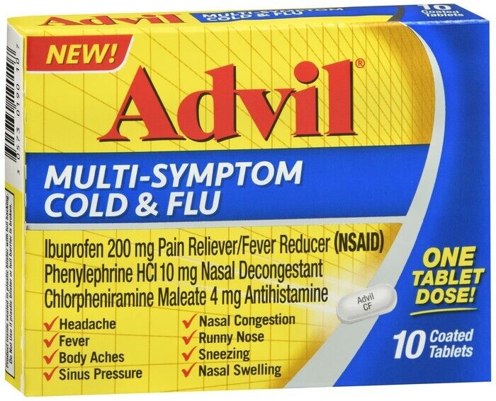 ADVIL MULTI-SYMPTOM COLD&FLU TAB 10CT