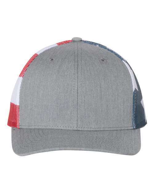 Richardson 112PM Printed Mesh Trucker Precurved Visor Ballcap Hat