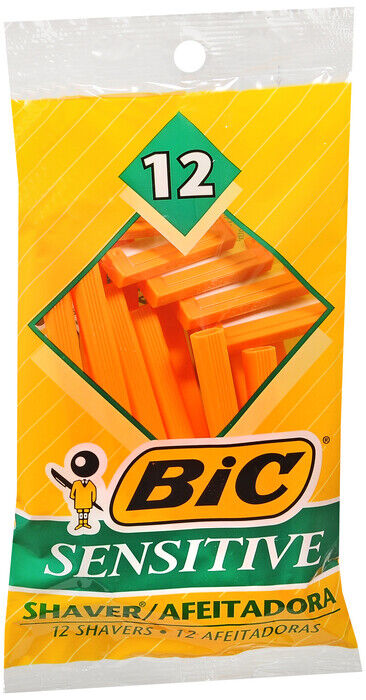 BIC CLASSIC RAZOR SENSITIVE SKIN 12CT