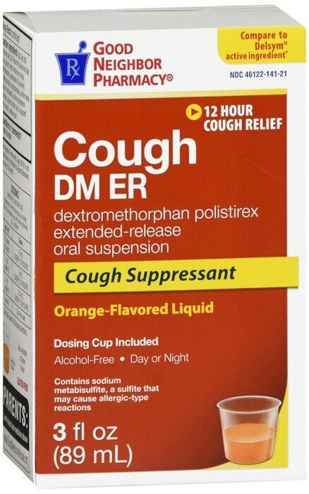 Good Neighbor Pharmacy Cough DM ER Cough Suppressant Orange-Flavored Liquid 3oz