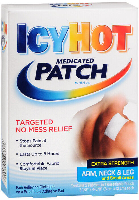 ICY HOT BACK PATCH 5CT   menthol TOPICAL ADH. PATCH 5 %