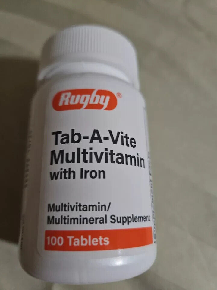 Rugby Tab A Vite + Iron Multiple Vitamin & Mineral Supplement 100Ct