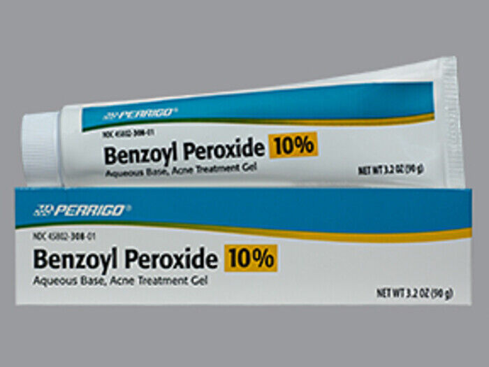 Benzoyl Peroxide 10% Acne GEL Aqueous 3.1oz ( 90 gm ) PERRIGO - PHARMACY GRADE