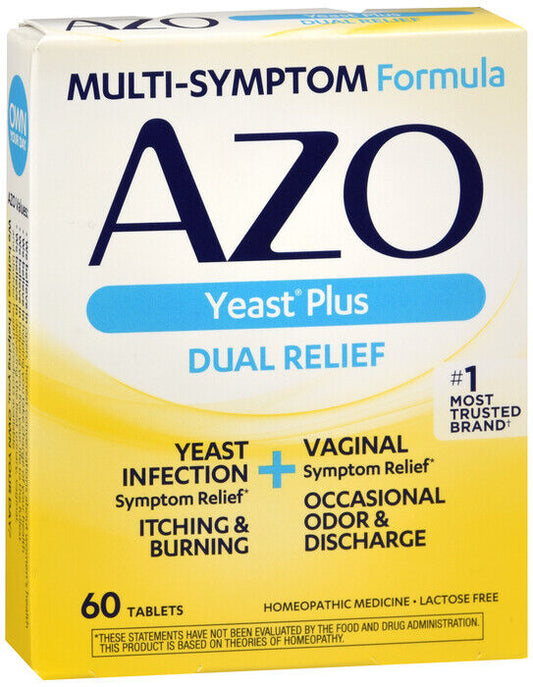 AZO Homeopathic Natural Yeast Infection Prevention & Treatment Tabs 60ct