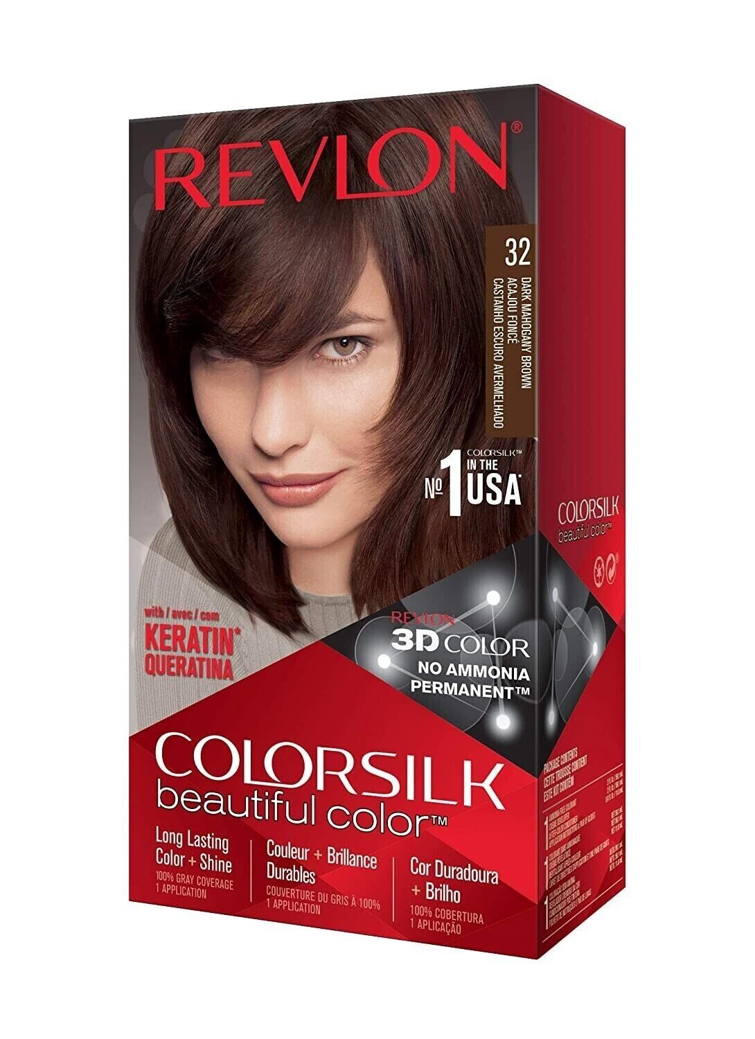 COLORSILK # 32 DARK MAHOGANY BROWN  1 UNIT