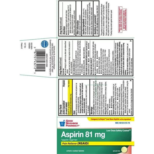 GNP ASPIRIN 81MG TAB 300CT