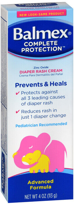 BALMEX ZINC OXIDE DIAPER RASH CREAM 4oz