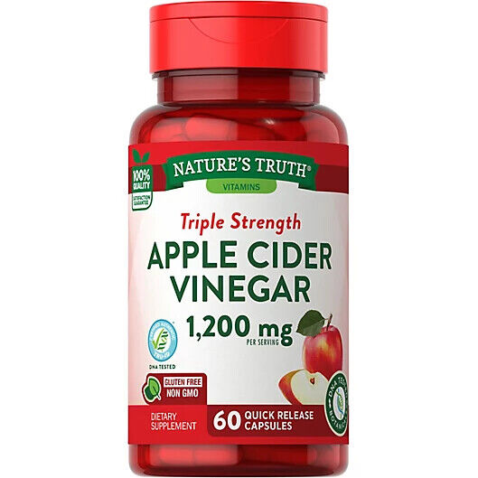 APPLE CIDER VINEGAR 1200MG CAP 60CT NATURES TRUTH