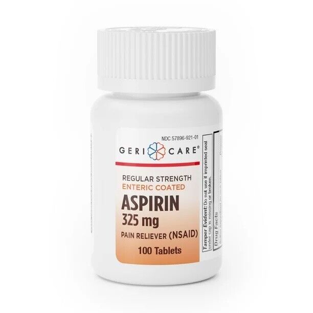 ASPIRIN 325MG ENTERIC TAB 100CT GERI-CARE