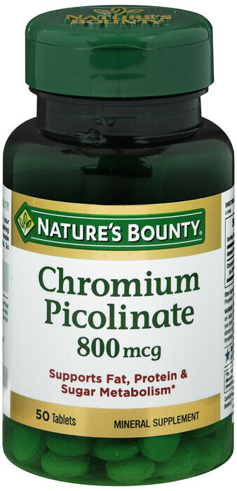 CHROMIUM PICOLINATE  800MCG TAB 50CT NATURES  BOUNTY