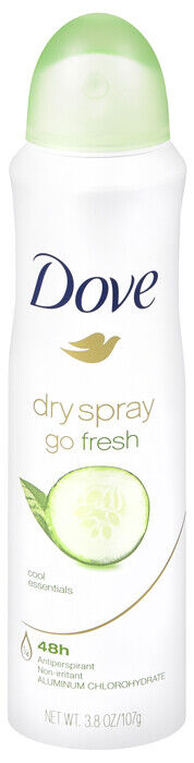 DOVE COOL ESSENIATL 48HR DRY SPRAY DEO 3.8OZ   X 2