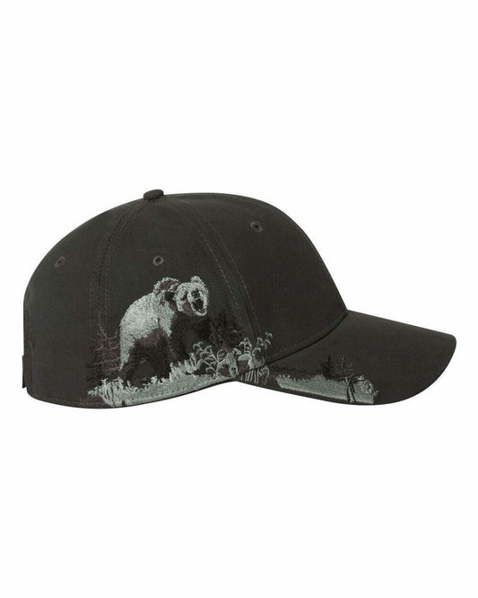 DRI DUCK Grizzly Bear Baseball Cap Hat 3319 Charcoal FREE WORLDWIDE SHIPPING