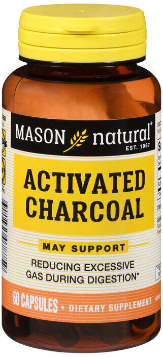 CHARCOAL ACT VEG 520MG CAPS 60CT MASON   activated charcoal ORAL CAPSULE 260 MG