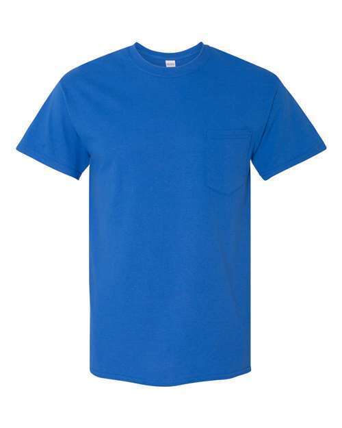 Gildan 5300 Mens Short Sleeve Heavy Cotton Crew Neck  T-Shirt With Pocket