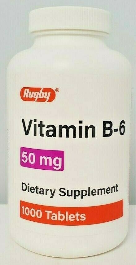 Rugby Vitamin B-6 50 mg 1000 Tablets -