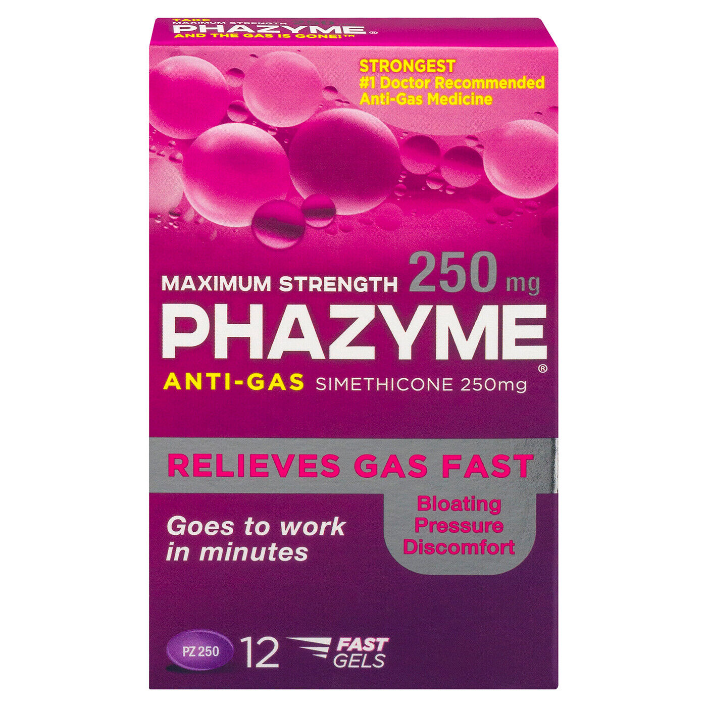 PHAZYME MAX 250 MG SOFTGEL 12CT   X 3