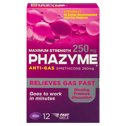 PHAZYME MAX 250 MG SOFTGEL 12CT   X 3