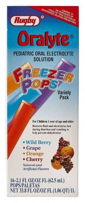 ORALYTE FREEZER POP 16X63ML WATSON   electrolytes/dextrose ORAL SOLUTION