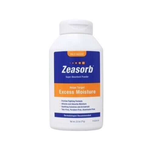 Zeasorb Prevention Super Absorbent Powder Chafing & Itch Relief 2.5 oz 12 Pack