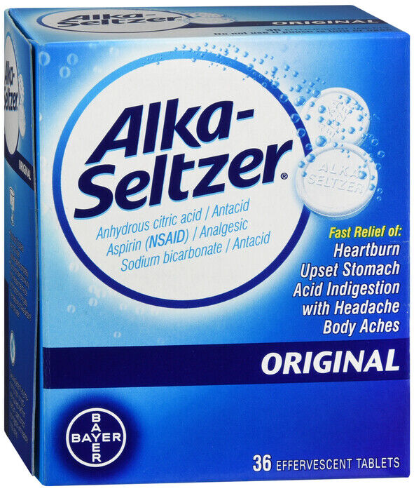 ALKA-SELTZER ORIGINAL TABLET 36CT x 2 boxes